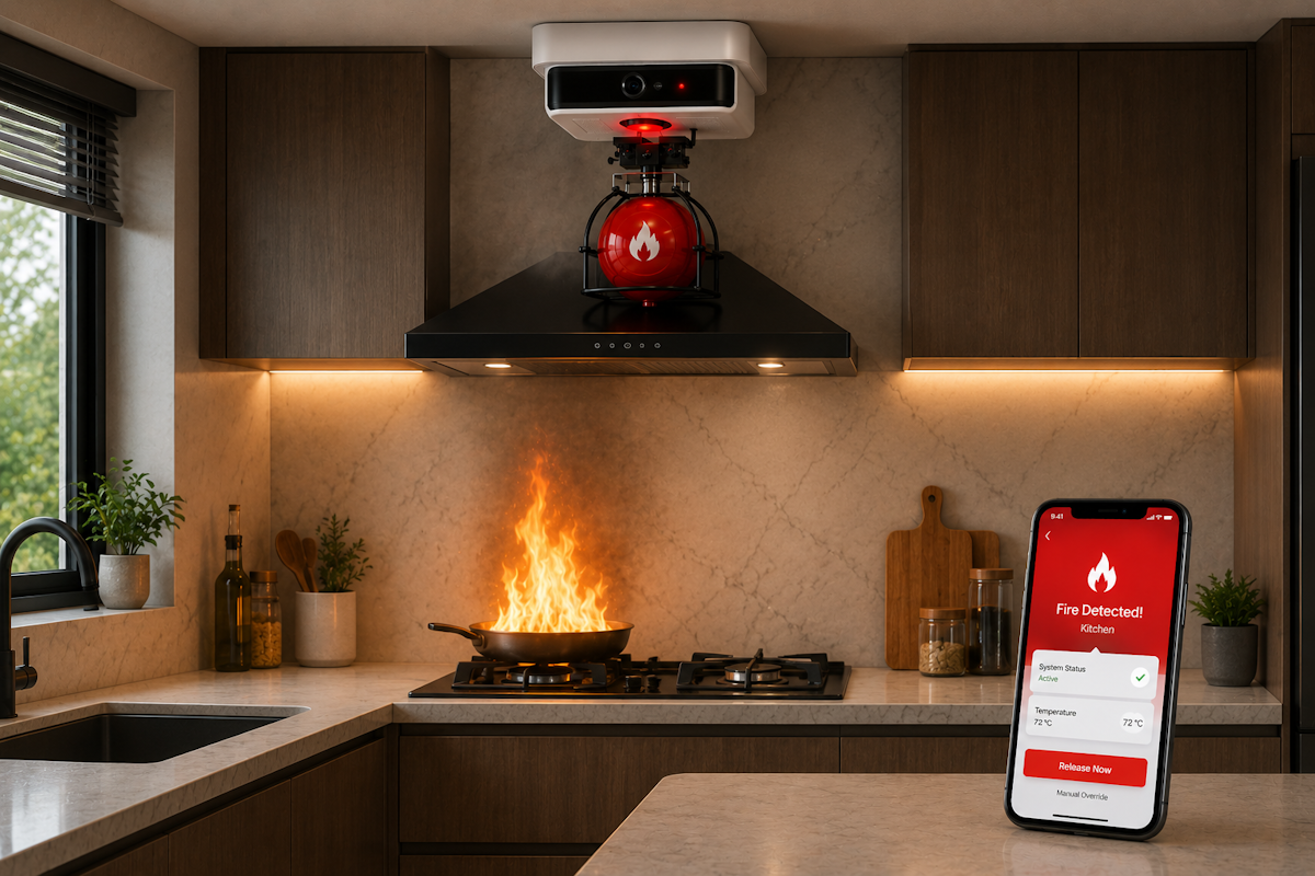 AI fire detection and suppression system